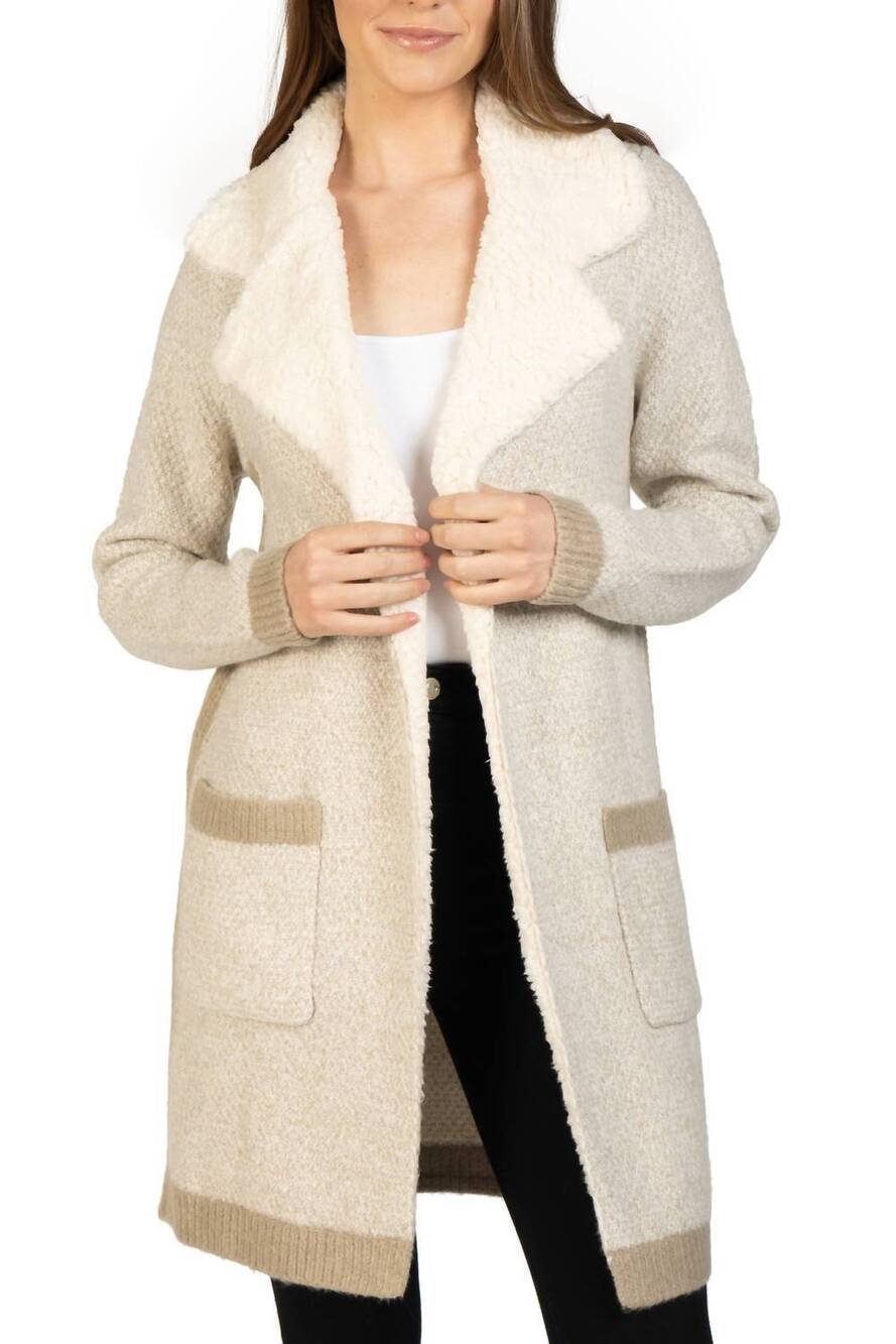 NEW LOVE TOKEN candie long lseeve cardigan in beige